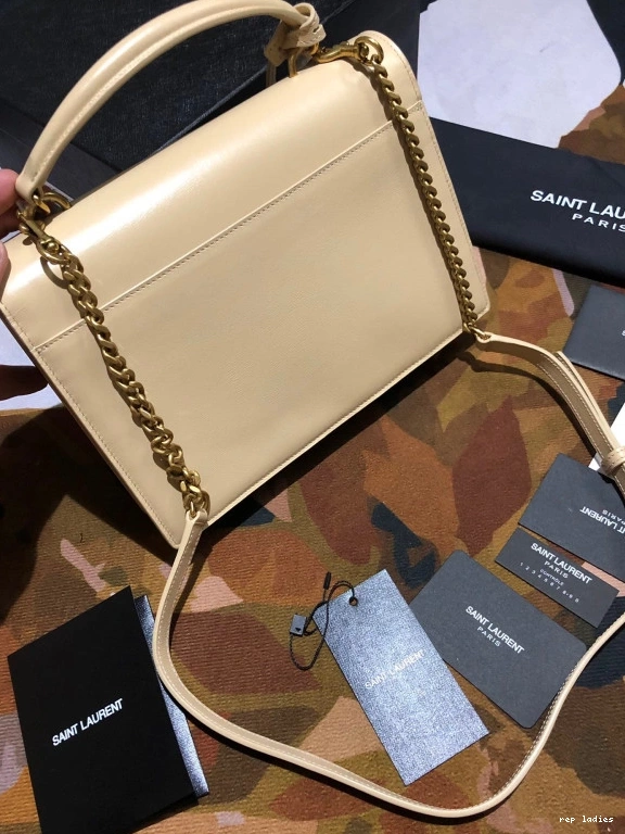 Repzbay REP SMOOTH LEATHER SUNSET SATCHEL MEDIUM IN YSL 0803